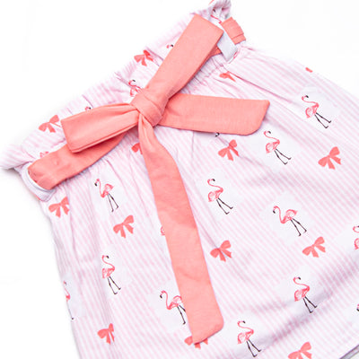 Flirty Flamingo Skirt Set, Pink