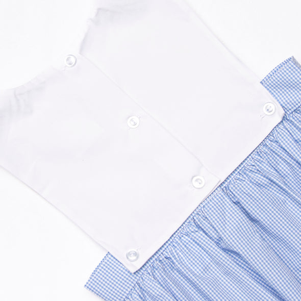 Summer at Sea Embroidered Sunsuit, Blue