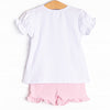 Let It Fly Applique Ruffle Short Set, Pink