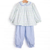 Streamside Sprouts Ruffle Pant Set, Green