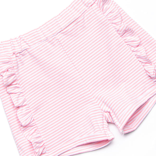Strawberry Bundles Applique Short Set, Pink