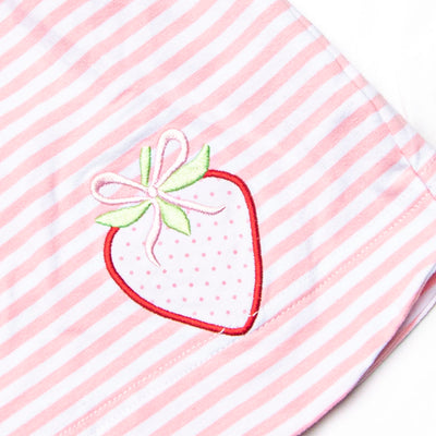 Sweetest Pick Applique Dress, Pink Stripe