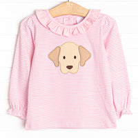 Perfect Pal Applique Top, Pink Stripe