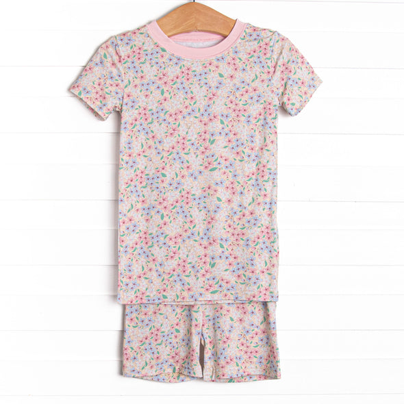 Summer Saffron Bamboo Pajama Short Set, Yellow