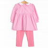 Made for Walkin' Smocked Legging Set, Pink