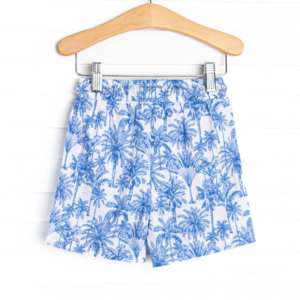 Pool Day Palms Swim Trunks, Blue