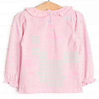 Perfect Pal Applique Top, Pink Stripe