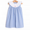 Summer at Sea Embroidered Dress, Blue
