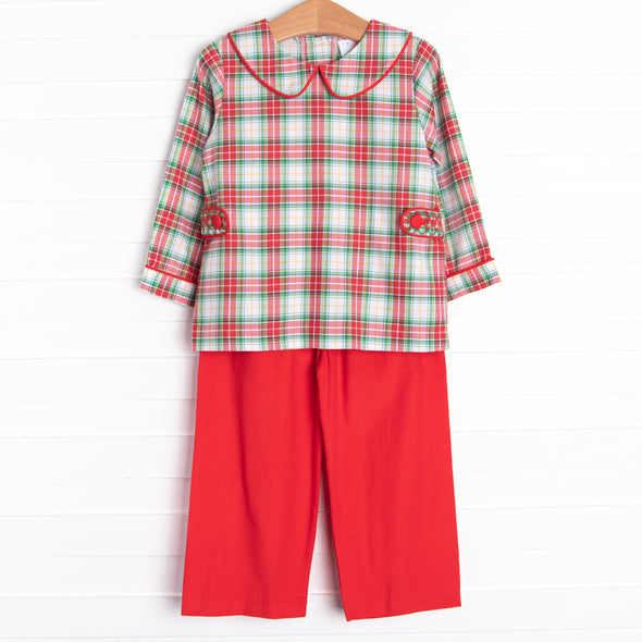 Christmas Classic Pant Set, Red
