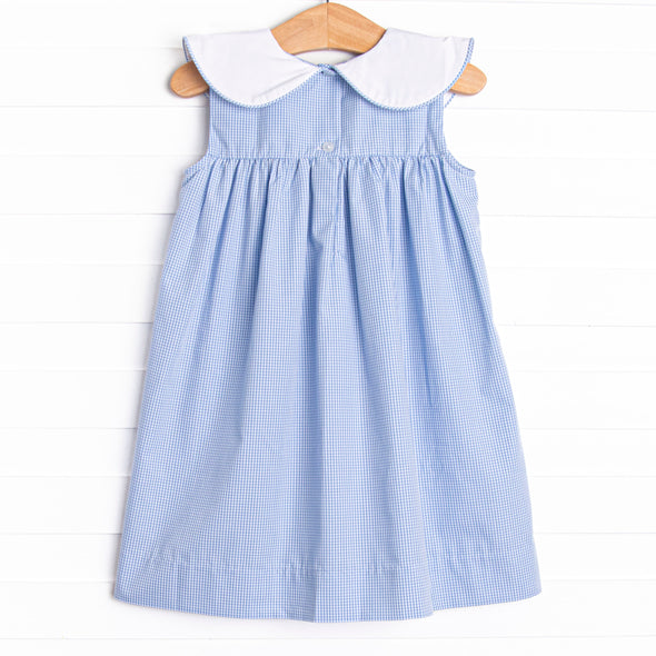 Summer at Sea Embroidered Dress, Blue