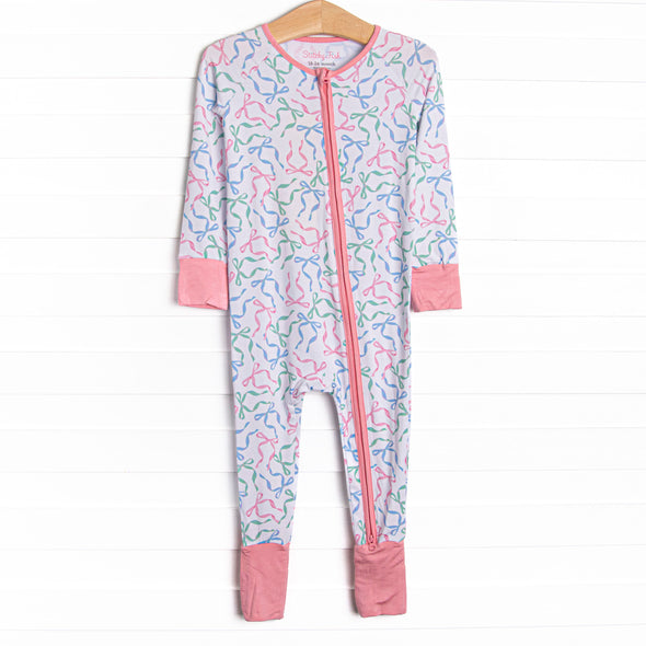 Tied Together Bamboo Zippy Pajama, Pink