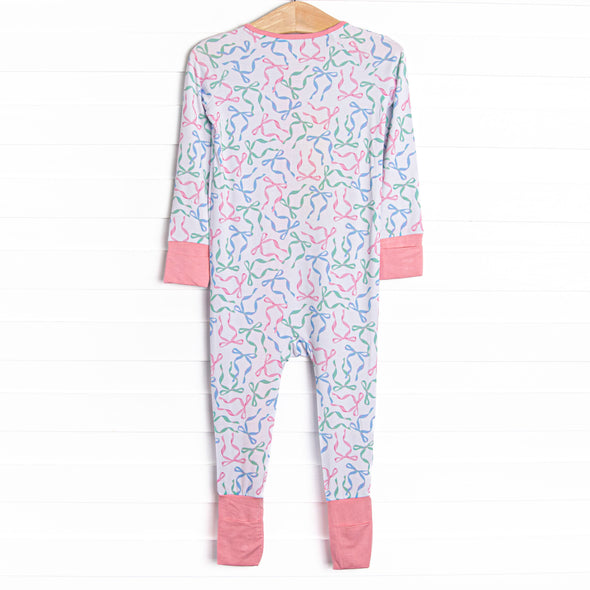 Tied Together Bamboo Zippy Pajama, Pink