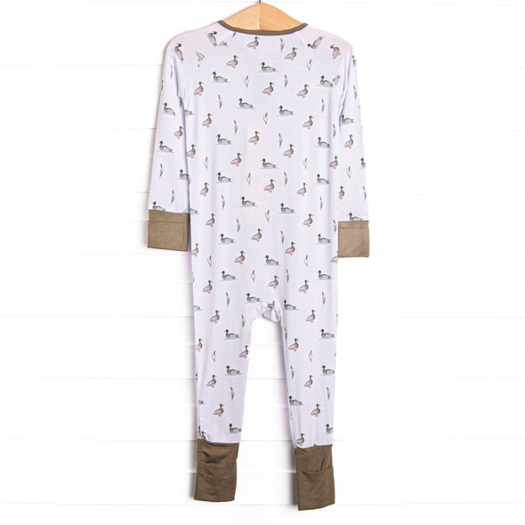 Migrating Mallard Bamboo Zippy Pajama, Green