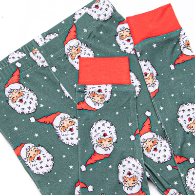 White Christmas Bamboo Pajama Set, Green