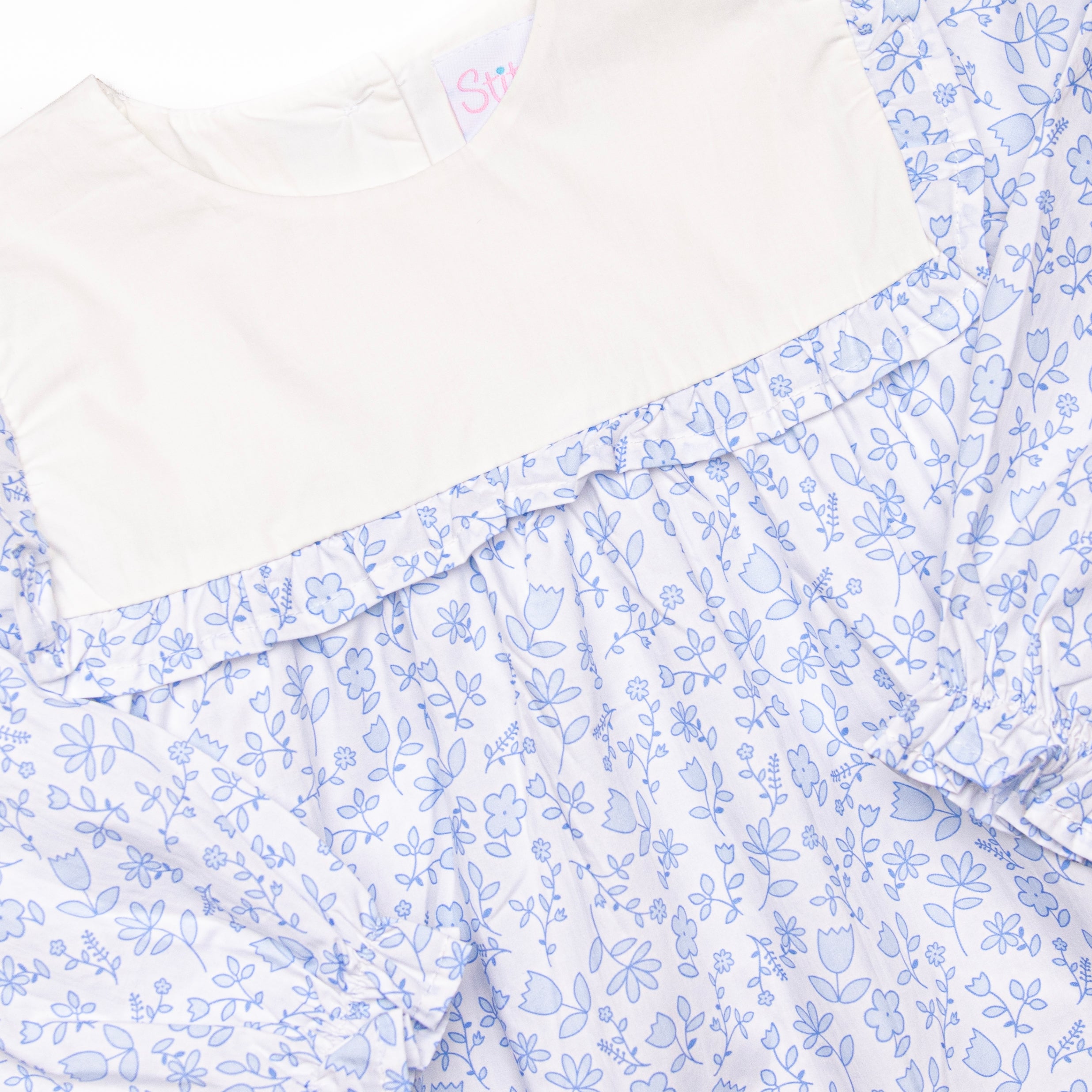 Blue Willow Dress, Blue Stitchy Fish Blue Willow Dress, Blue Stitchy Fish