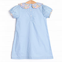 Learning Letters Applique Dress, Blue
