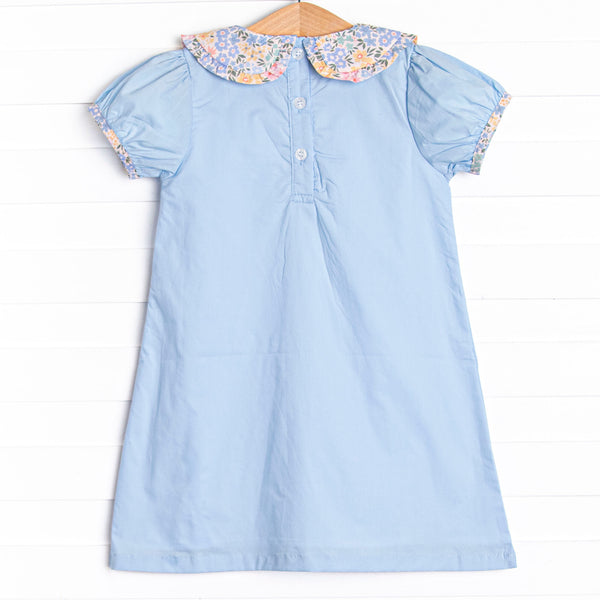 Learning Letters Applique Dress, Blue