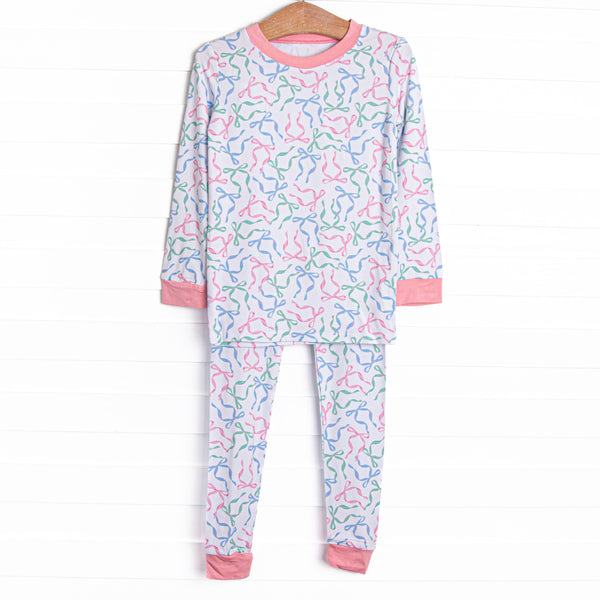 Tied Together Bamboo Pajama Set, Pink
