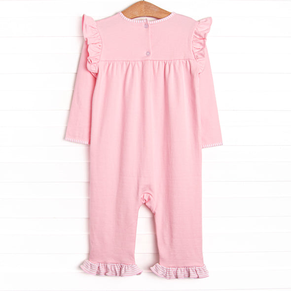 Caitlyn Pima Long Romper, Pink