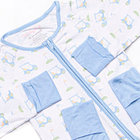 Country Club Cruisin' Bamboo Zippy Pajama, Blue