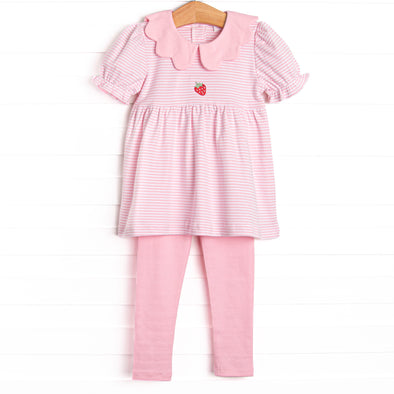 Perfect Pick Pima Embroidered Legging Set, Pink