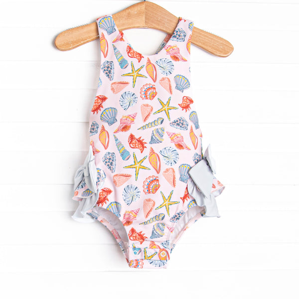 Sandy Seashells One Piece, Pink