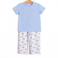 Seasonal Swim Pant Set, Blue