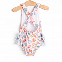 Sandy Seashells One Piece, Pink