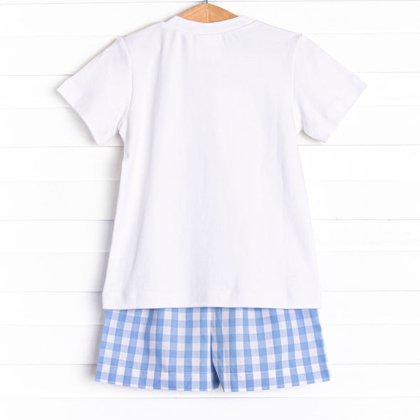 Country Club Cruisin' Smocked Short Set, Blue