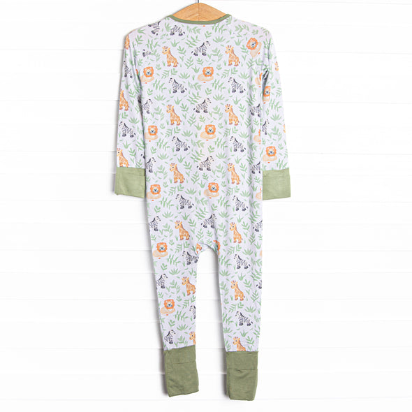 Wild Ones Bamboo Zippy Pajama, Green