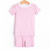 White Sands Bamboo Pajama Short Set, Pink