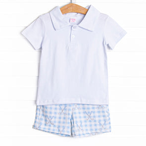 Country Club Caddy Short Set, Blue