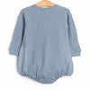 Bulldoze Builder Embroidered Waffle Knit Bubble, Blue