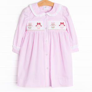 Christmas Keepsakes Smocked Dress, Pink