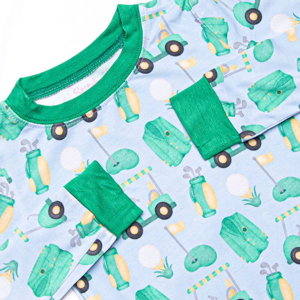 Master Class Bamboo Pajama Set, Blue