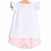 Big Sister Embroidered Short Set, Pink