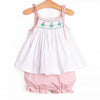 Sea Breeze Sunset Smocked Bloomer Set, Pink