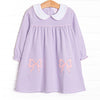 Brookhaven Bows Applique Dress, Purple