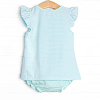 Sweet Tooth Applique Diaper Set, Blue