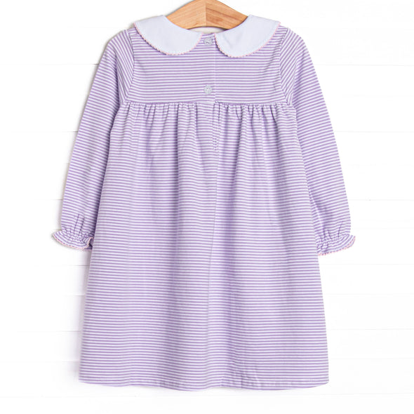 Brookhaven Bows Applique Dress, Purple