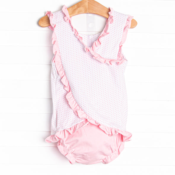 Palm Beach Popsicles Applique Diaper Set, Pink