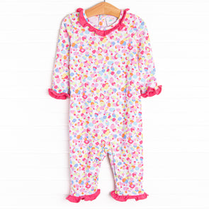 Fiesta Fun Ruffle Romper, Pink