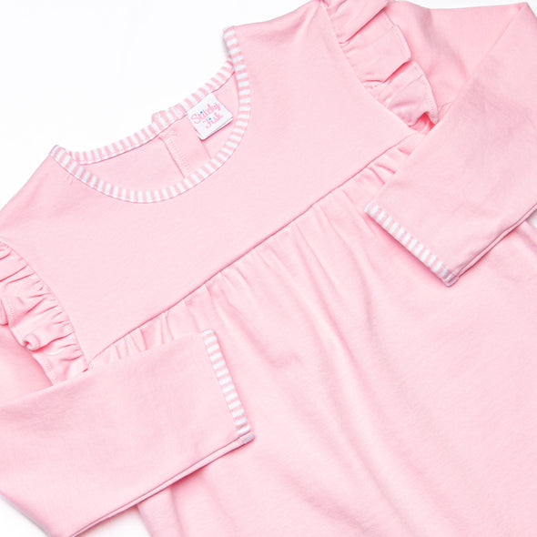 Caitlyn Pima Long Romper, Pink