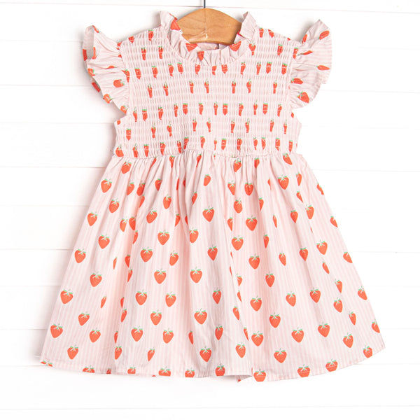 Sweetest Pick Elastic Smocked Dress, Pink