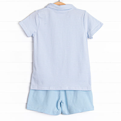 Levi Short Set, Light Blue Stripe