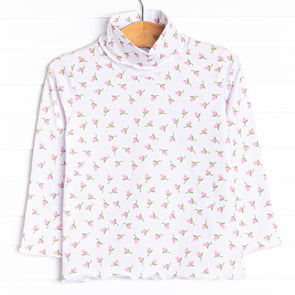 Rosey Rosebuds Turtleneck, Pink