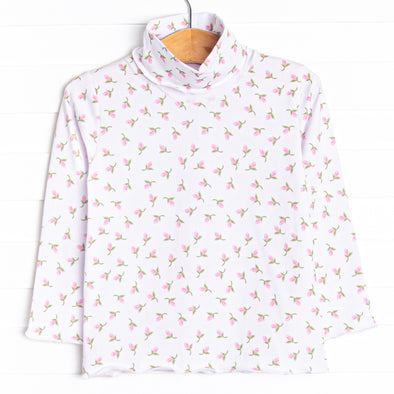 Rosey Rosebuds Turtleneck, Pink