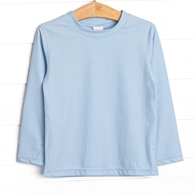 Ahoy Aqua Long Sleeve Rash Guard, Blue