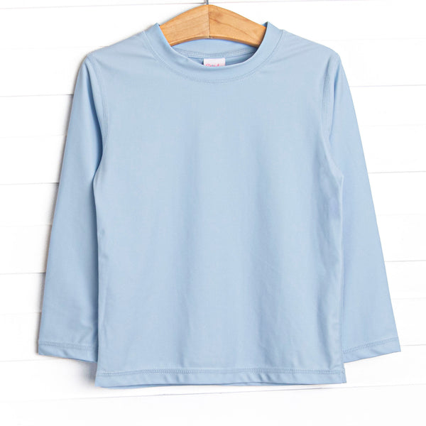 Ahoy Aqua Long Sleeve Rash Guard, Blue