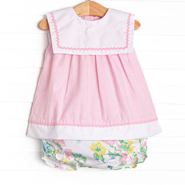 Vintage Vineyards Diaper Set, Pink